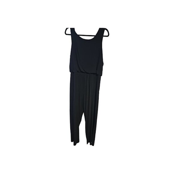 Women's Black Sleeveless Wide Leg Jumpsuit - Picture 4 of 4